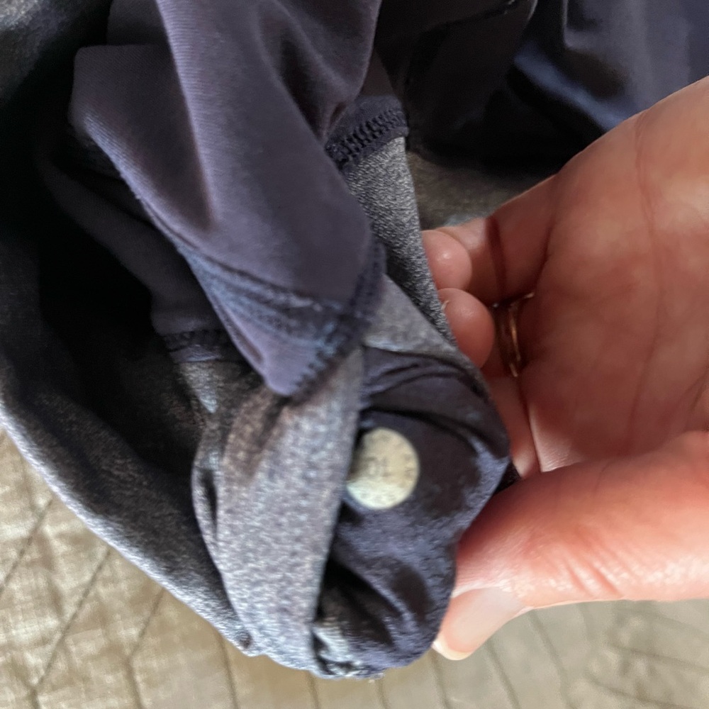 Lululemon Women's Navy Athletic Shorts with Perforated Detail - Picture 3 of 3